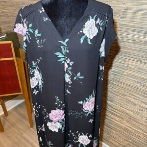 Floral Chiffon Midi Dress